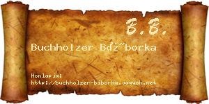 Buchholzer Bíborka névjegykártya